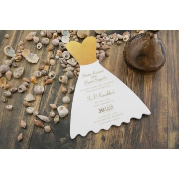 Wedding Invitations Dress - UV Digital Print - ZAP039