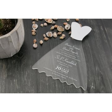 Wedding Invitations Dress - UV Digital Print - INV040