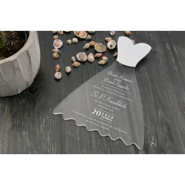Wedding Invitations Dress - UV Digital Print - INV040