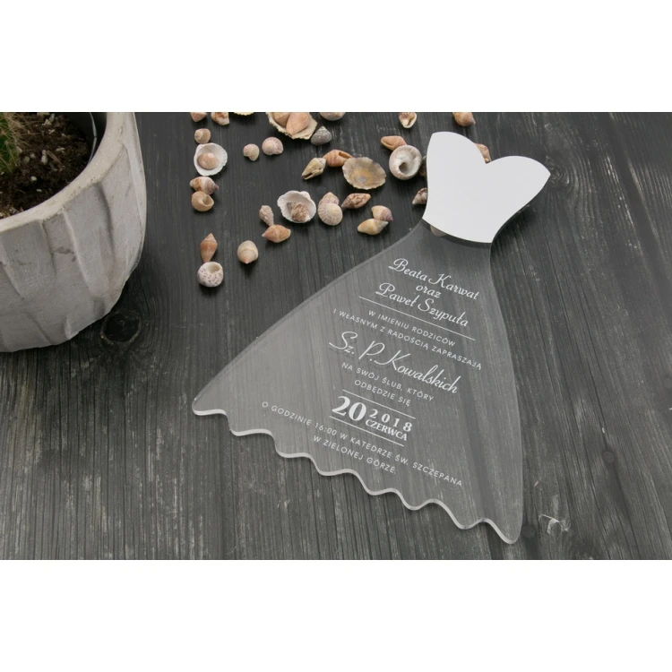 Wedding Invitations Dress - UV Digital Print - INV040