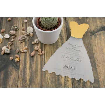 Wedding Invitations Dress - UV Digital Print - INV038