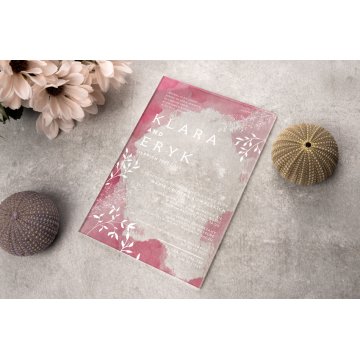 Wedding Invitations - size 104x152mm (C6) - 3mm plexi with UV print - INV071