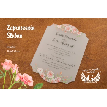 Acrylic Wedding Invitations - UV Digital Print - INV034
