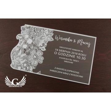 Acrylic Wedding Invitations - UV Digital Print - INV036