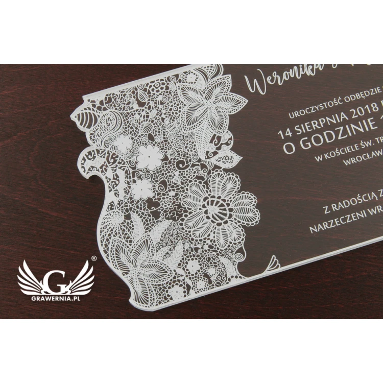 Acrylic Wedding Invitations - UV Digital Print - INV036