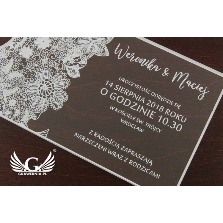 Acrylic Wedding Invitations - UV Digital Print - INV036