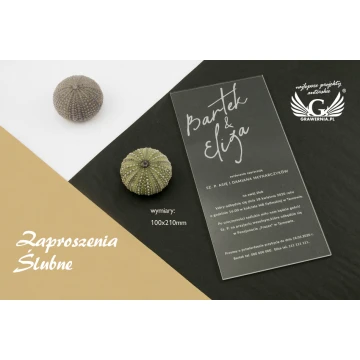 Acrylic Wedding Invitations - Laser Engraving - INV053