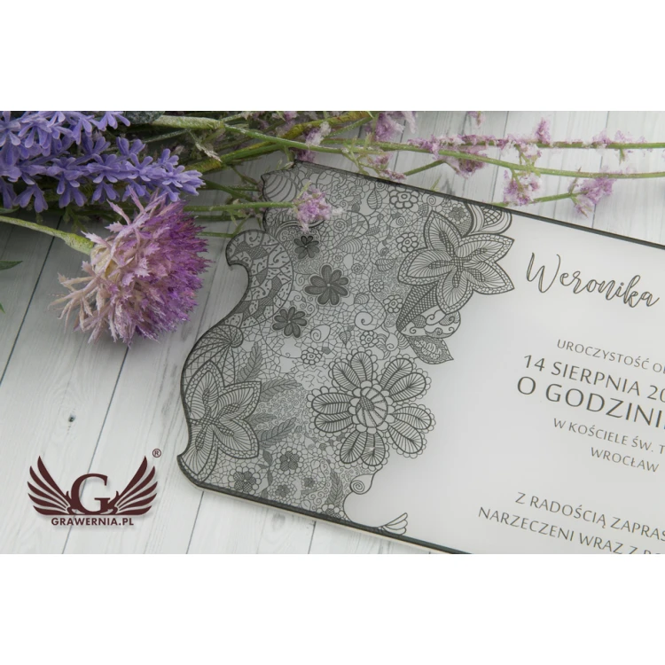 Acrylic Wedding Invitations - UV Digital Print - INV035