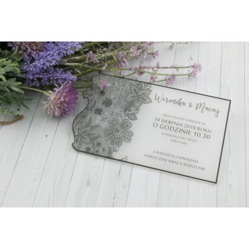 Acrylic Wedding Invitations - UV Digital Print - INV035