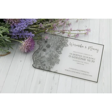 Acrylic Wedding Invitations - UV Digital Print - INV035