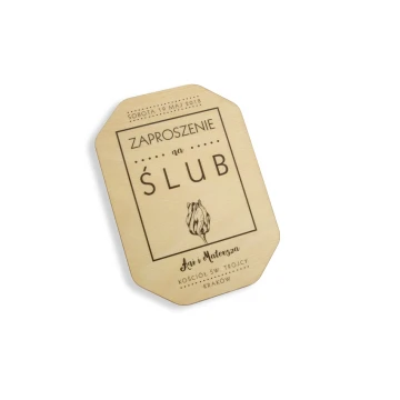 Wooden Wedding Invitations - UV Digital Print - INV003