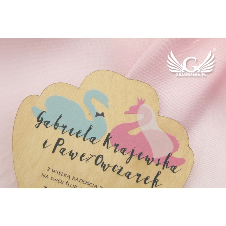 Wooden Wedding Invitations - UV Digital Print - INV005
