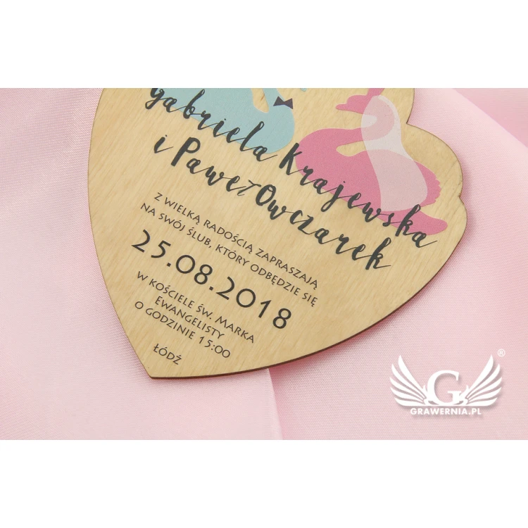 Wooden Wedding Invitations - UV Digital Print - INV005