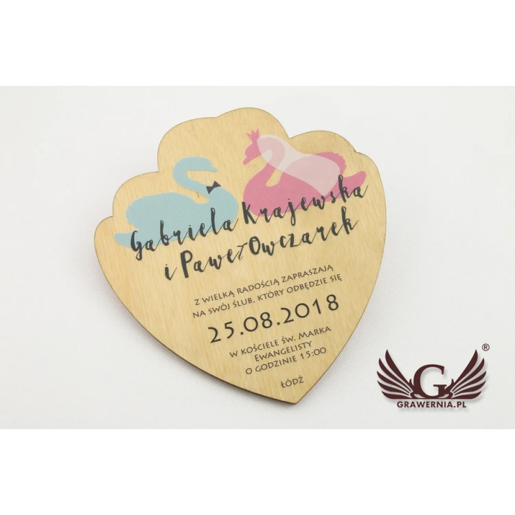 Wooden Wedding Invitations - UV Digital Print - INV005