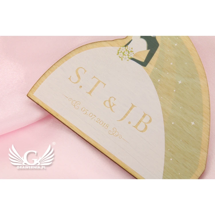 Wooden Wedding Invitations - UV Digital Print - INV006