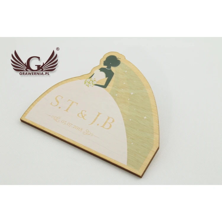 Wooden Wedding Invitations - UV Digital Print - INV006