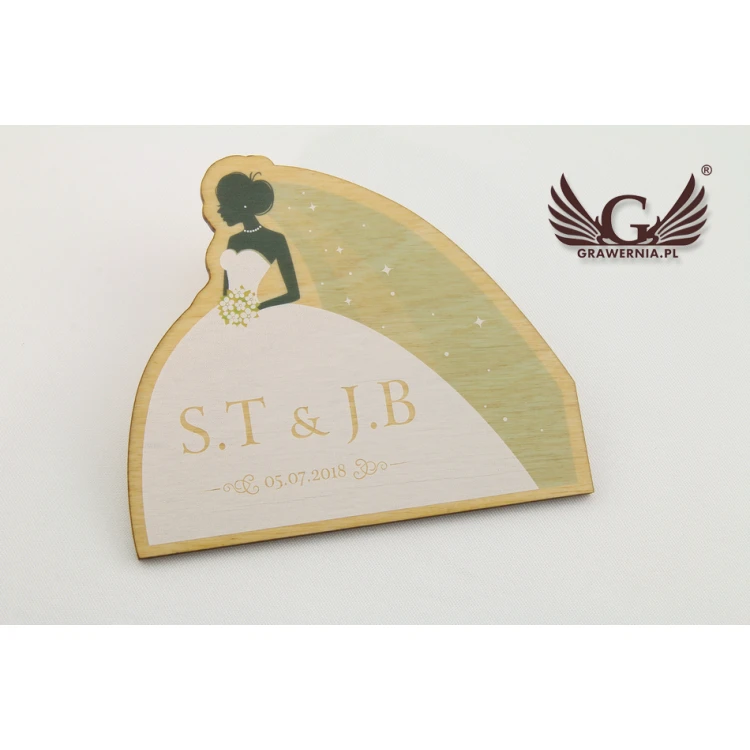 Wooden Wedding Invitations - UV Digital Print - INV006