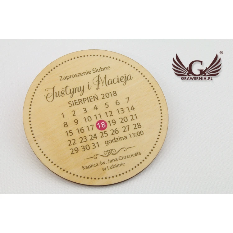 Wooden Wedding Invitations - UV Digital Print - INV008