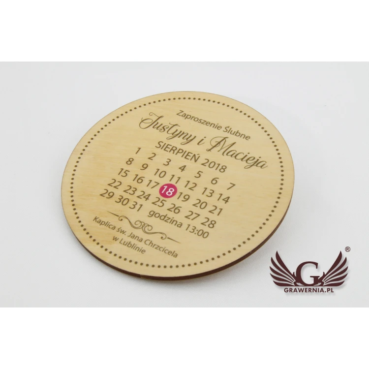 Wooden Wedding Invitations - UV Digital Print - INV008