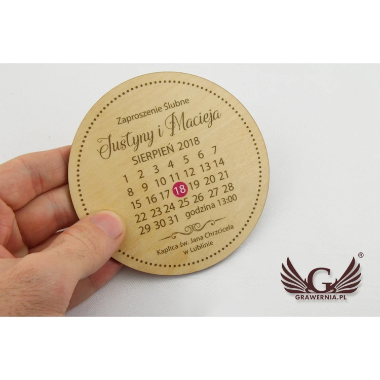 Wooden Wedding Invitations - UV Digital Print - INV008