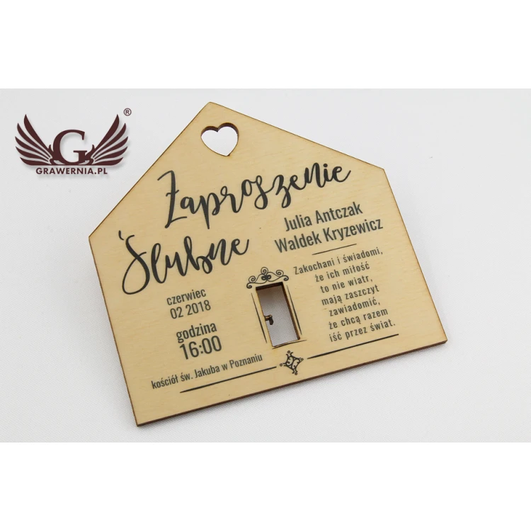 Wooden Wedding Invitations - UV Digital Print - INV009