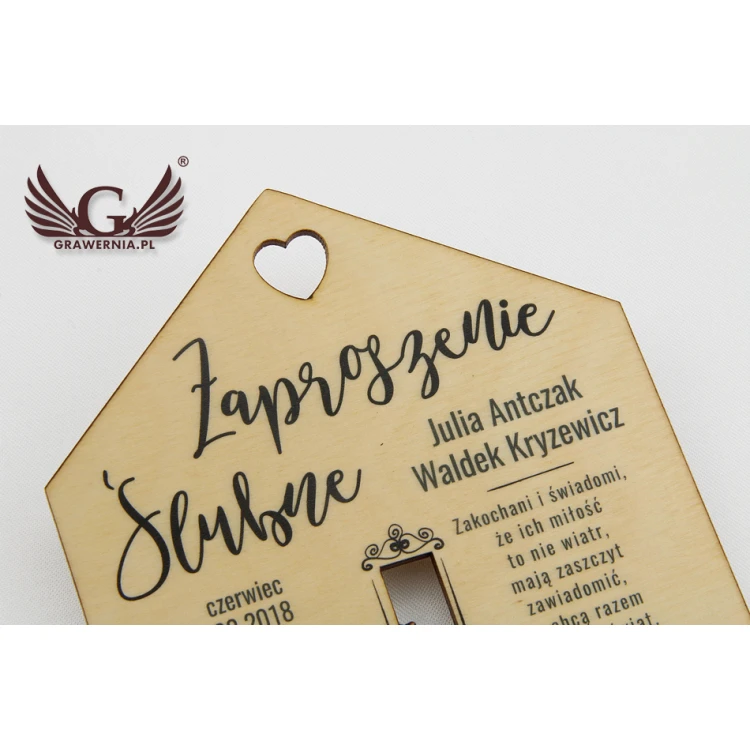 Wooden Wedding Invitations - UV Digital Print - INV009