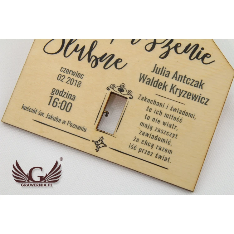 Wooden Wedding Invitations - UV Digital Print - INV009