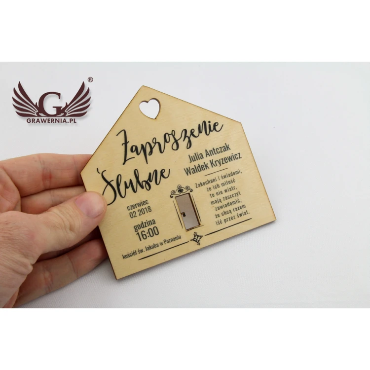 Wooden Wedding Invitations - UV Digital Print - INV009
