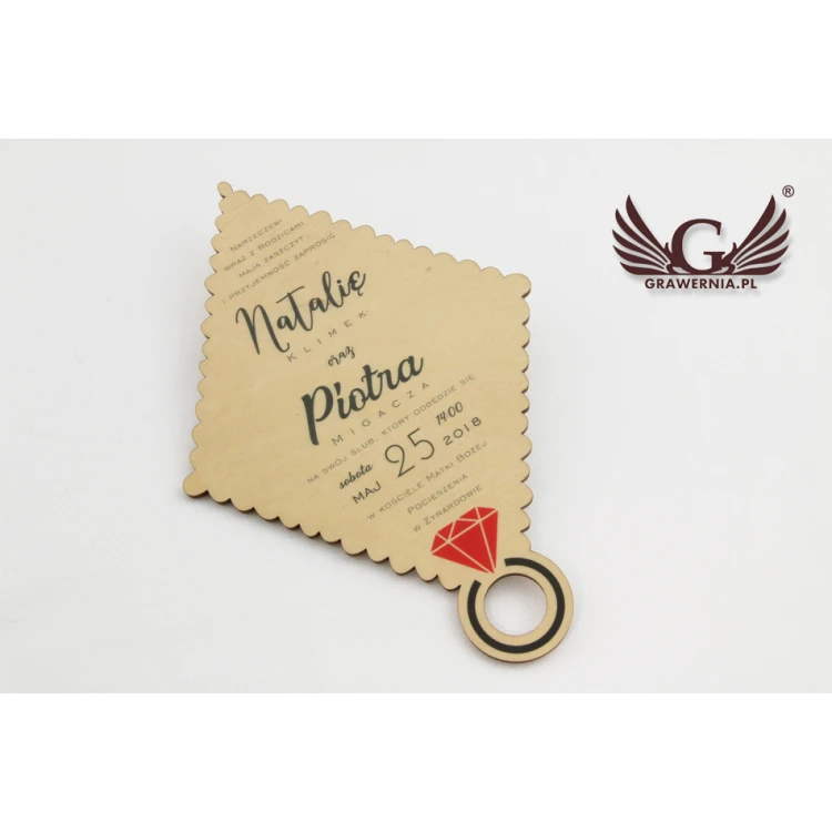Wooden Wedding Invitations - UV Digital Print - INV010