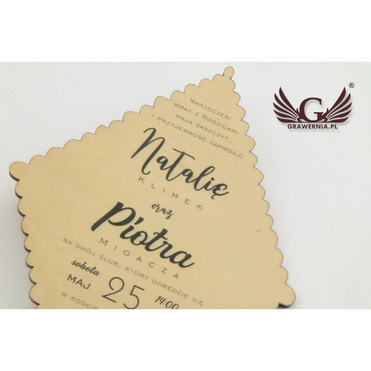 Wooden Wedding Invitations - UV Digital Print - INV010