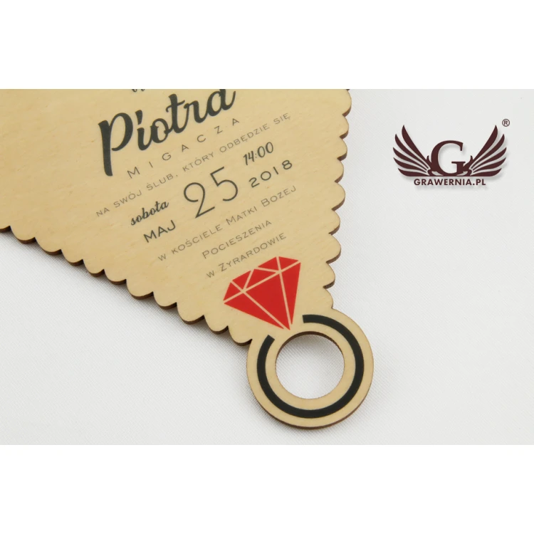 Wooden Wedding Invitations - UV Digital Print - INV010