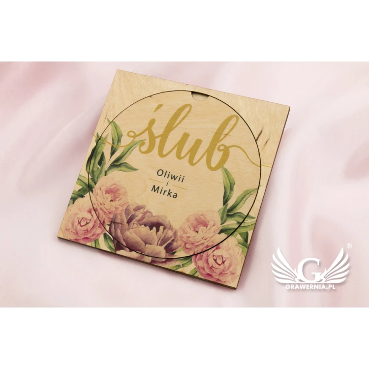 Wooden Wedding Invitations - UV Digital Print - INV047