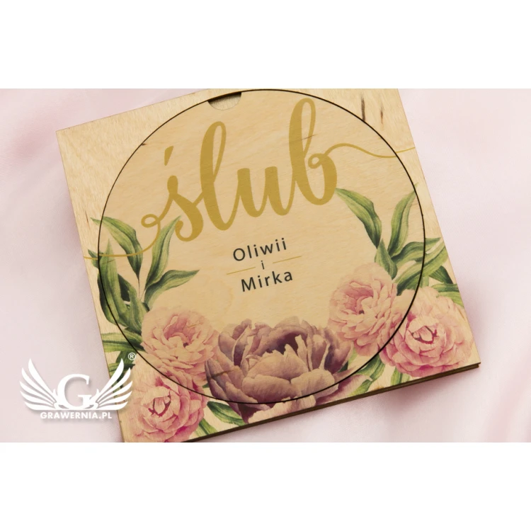 Wooden Wedding Invitations - UV Digital Print - INV047