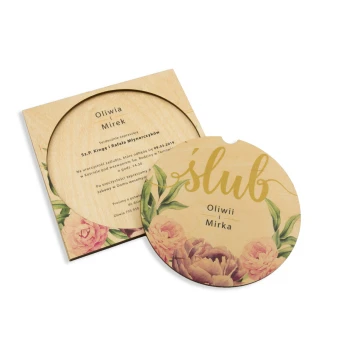 Wooden Wedding Invitations - UV Digital Print - INV047