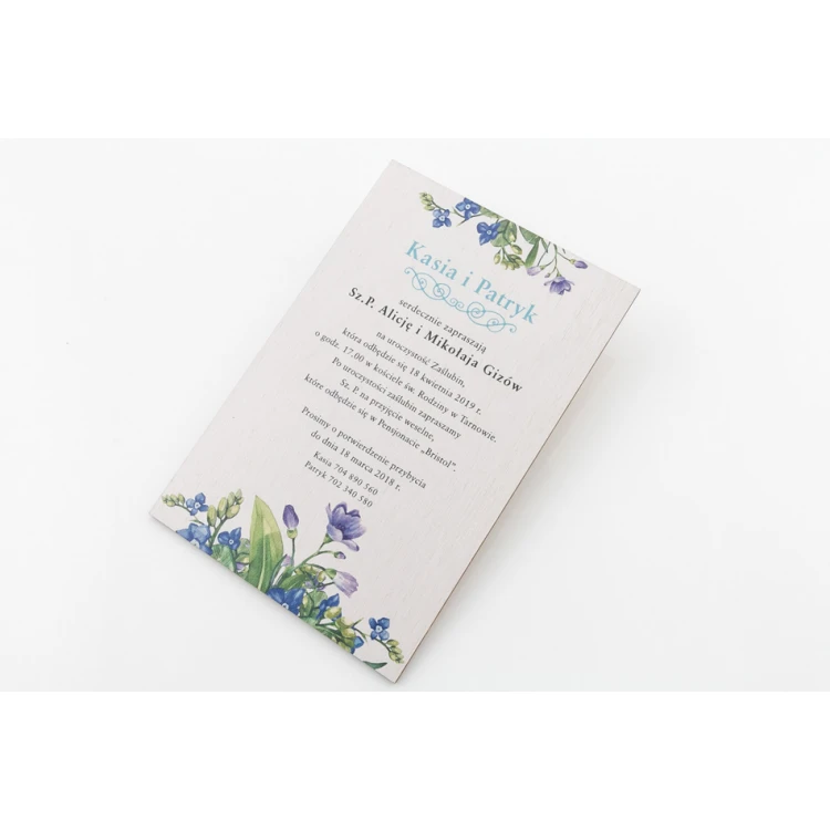 Wooden Wedding Invitations - UV Digital Print - INV046