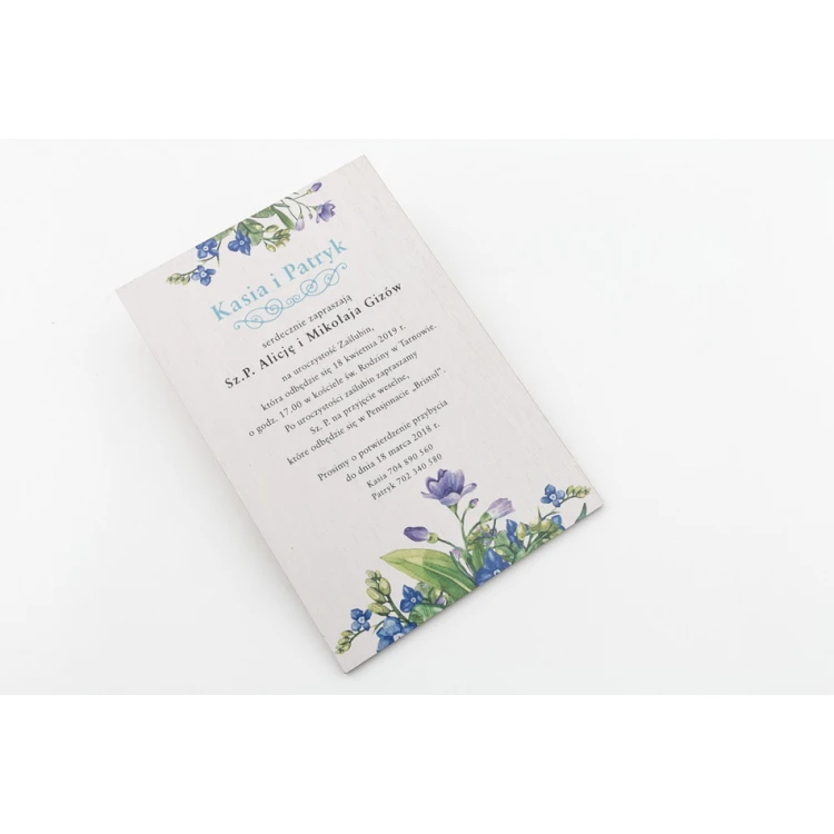 Wooden Wedding Invitations - UV Digital Print - INV046