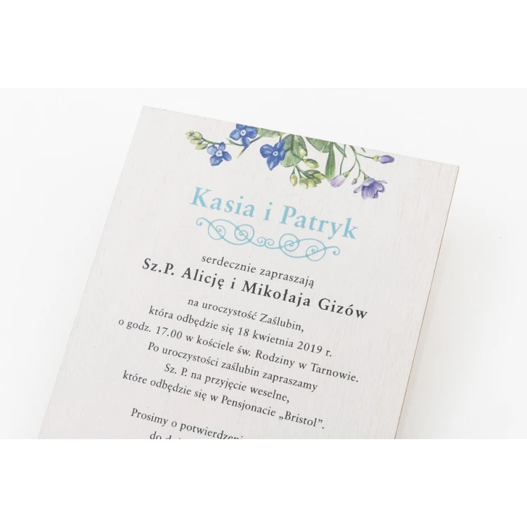 Wooden Wedding Invitations - UV Digital Print - INV046