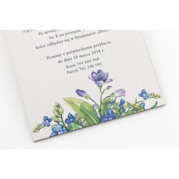 Wooden Wedding Invitations - UV Digital Print - INV046