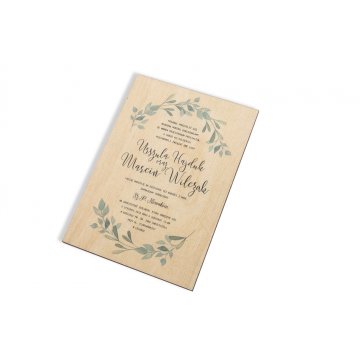 Wooden Wedding Invitations - UV Digital Print - INV024