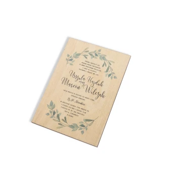 Wooden Wedding Invitations - UV Digital Print - INV024