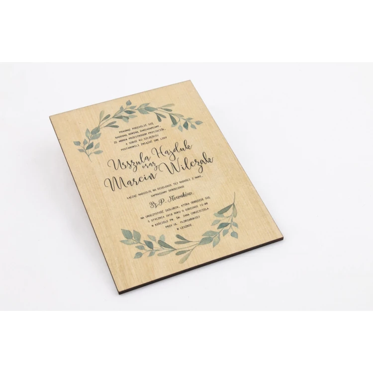 Wooden Wedding Invitations - UV Digital Print - INV024