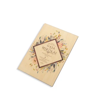 Wooden Wedding Invitations - UV Digital Print - INV026