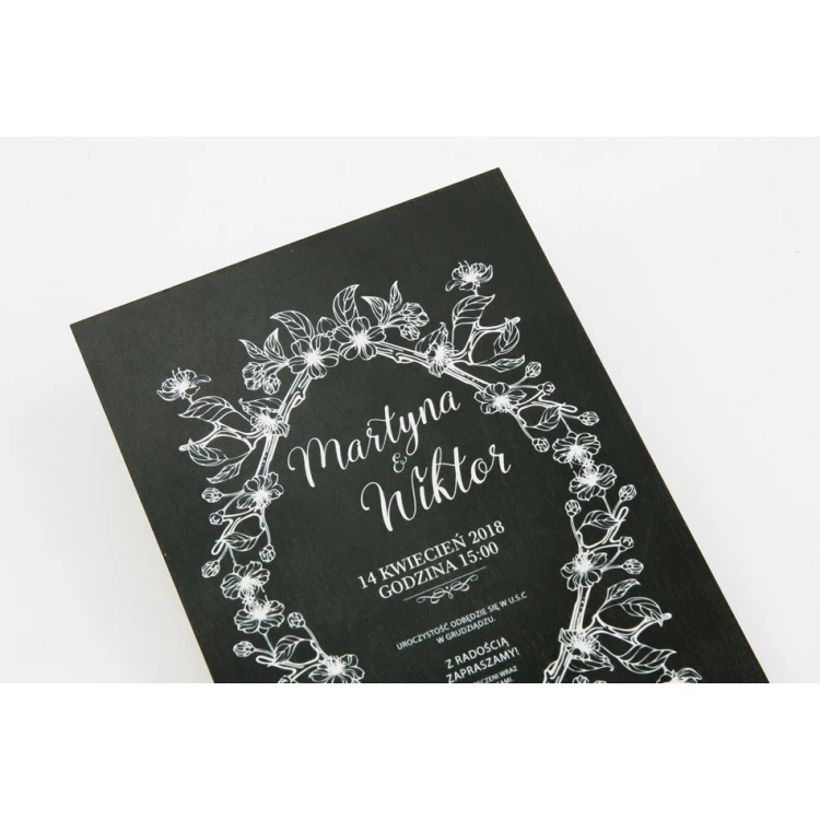 Wooden Wedding Invitations - UV Digital Print - ZAP020