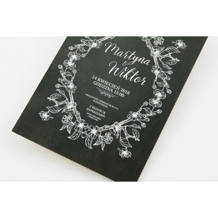 Wooden Wedding Invitations - UV Digital Print - ZAP020