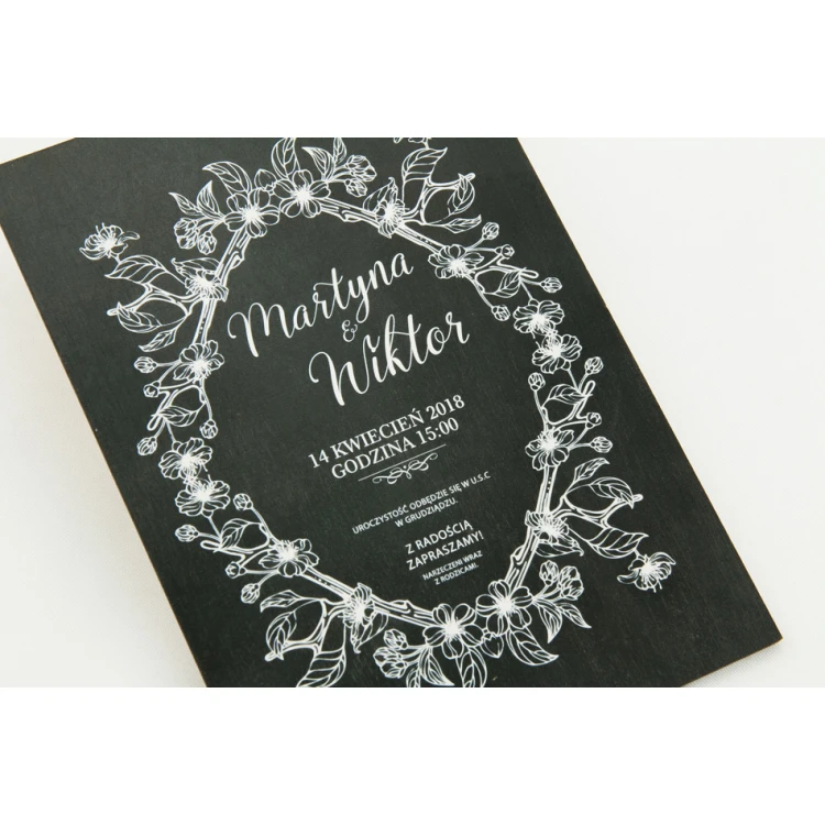 Wooden Wedding Invitations - UV Digital Print - ZAP020