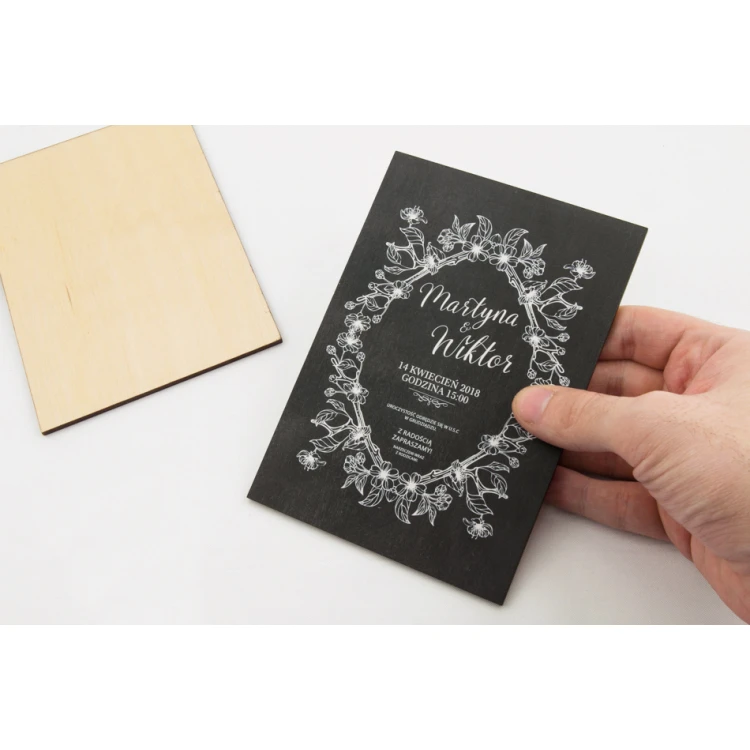 Wooden Wedding Invitations - UV Digital Print - ZAP020