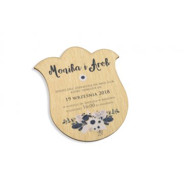 Wooden Wedding Invitations - UV Digital Print - INV007