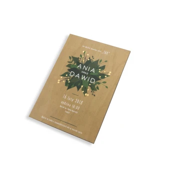Wooden Wedding Invitations - UV Digital Print - INV023