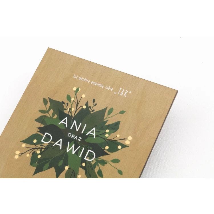 Wooden Wedding Invitations - UV Digital Print - INV023