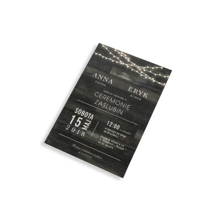 Wooden Wedding Invitations - UV Digital Print - ZAP021
